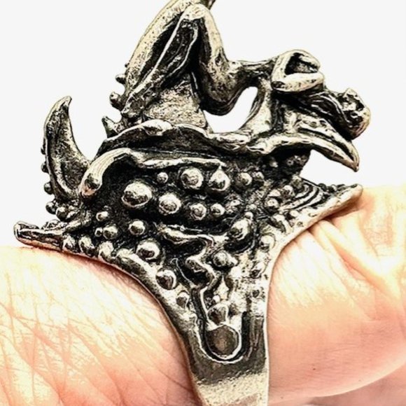 Axel Stocks Very Fine Girl on Spikes Ring Signed Unisex SZ US 10 Metal Messiah - Picture 6 of 13
